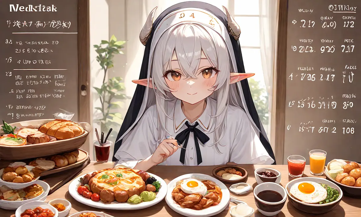 朝食のルーティンをリストアップしたチェックリストと整理されたキッチン。毎日の習慣化を成功させるための実践的なコツを視覚的に示した画像